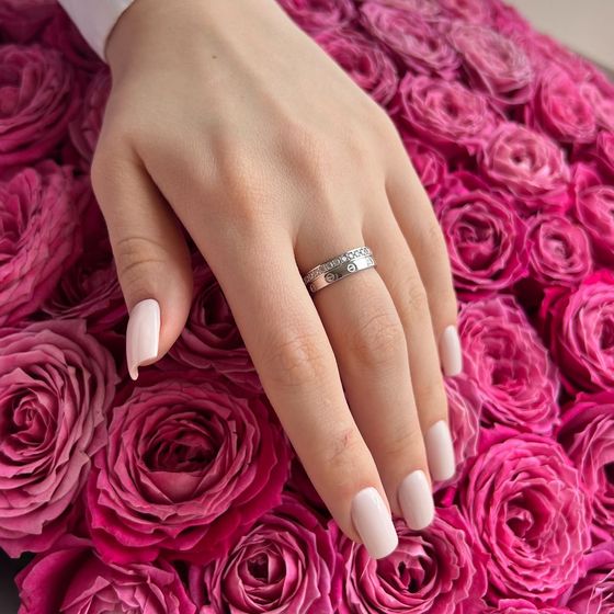 Золотое кольцо с фианитами 0.62ct