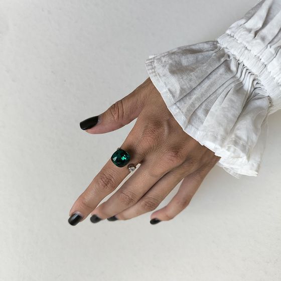 Серебряное кольцо с фианитами