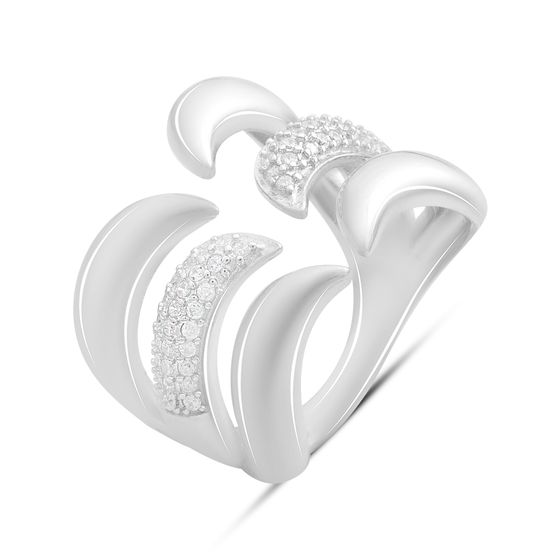 Серебряное кольцо с фианитами