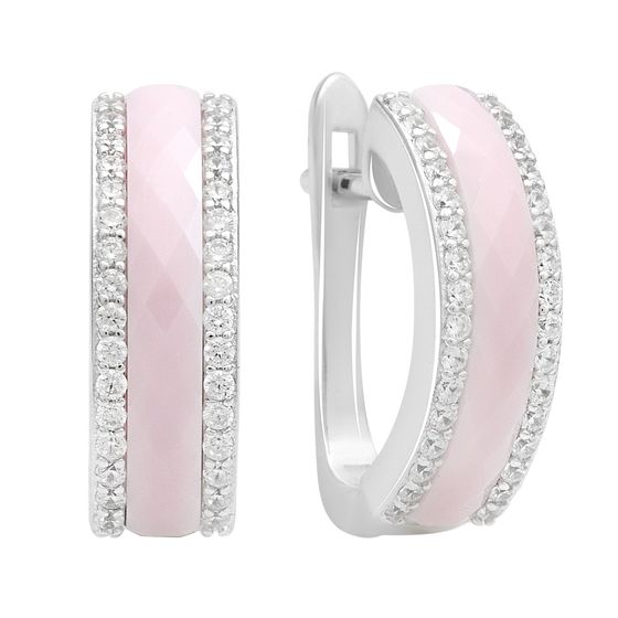 Серебряные серьги с керамикой