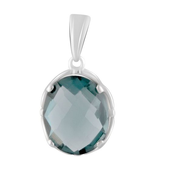 Серебряная подвеска с топазом Лондон Блю 3.9ct