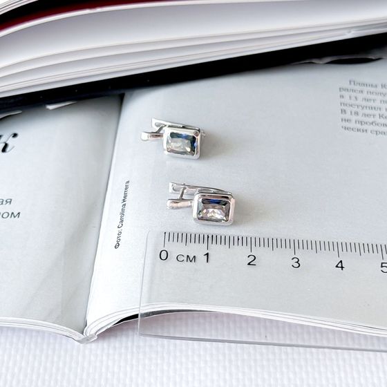 Серебряные серьги с мистик топазом 4.517ct