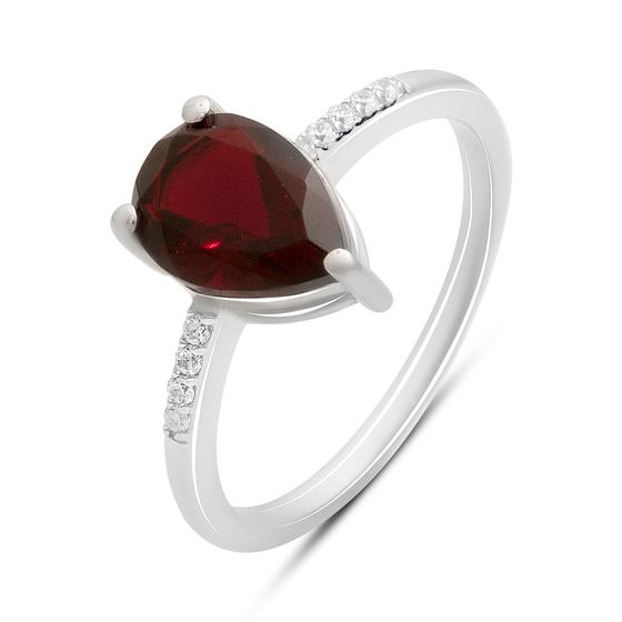 Серебряное кольцо с гранатом nano 3.542ct
