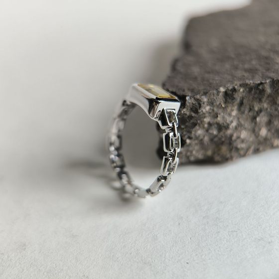 Серебряное кольцо с цитрином nano 1.418ct