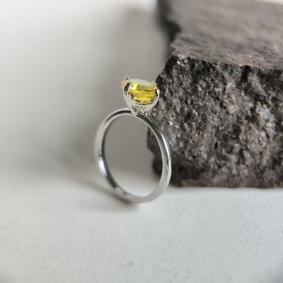 Серебряное кольцо с цитрином nano 1.498ct