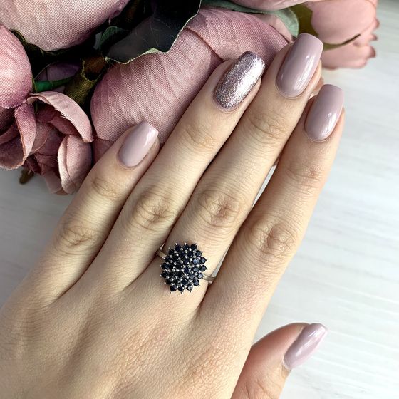 Серебряное кольцо с сапфиром 1.356ct