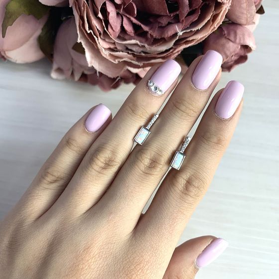 Серебряные серьги с опалом 0.395ct