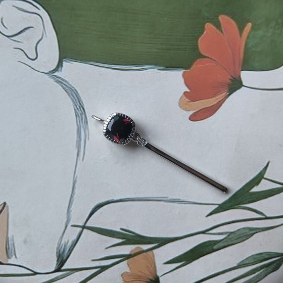 Серебряная подвеска с гранатом 1.242ct