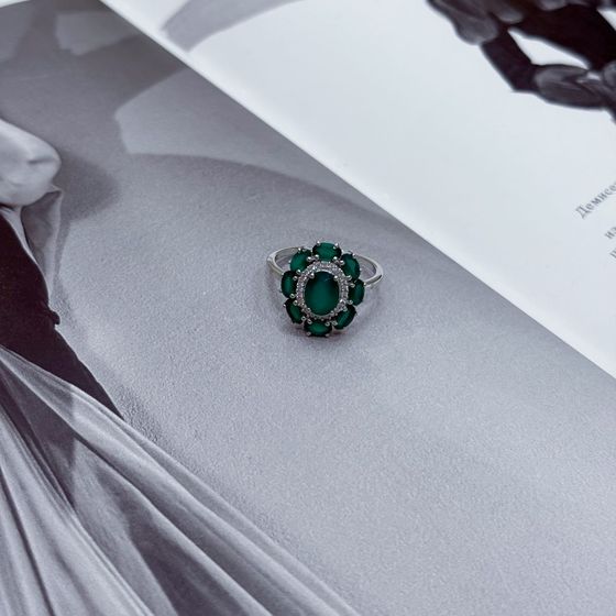 Серебряное кольцо с агатом 2.941ct