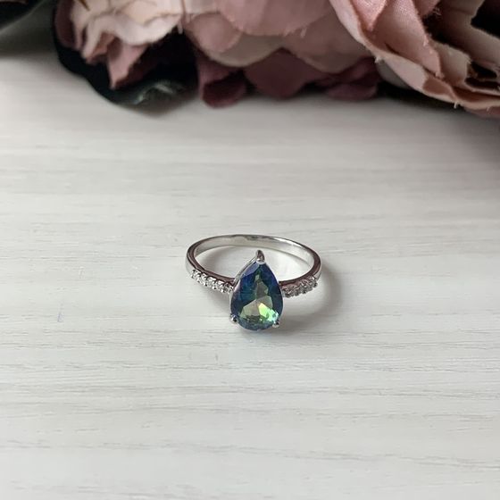 Серебряное кольцо с мистик топазом 3.287ct