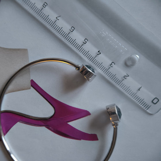 Серебряный браслет с топазом Лондон Блю 4.338ct