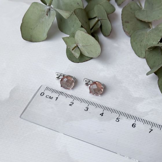 Серебряные серьги с султанитом 5.166ct