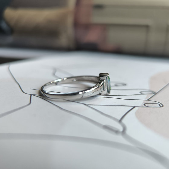 Серебряное кольцо с мистик топазом 0.212ct