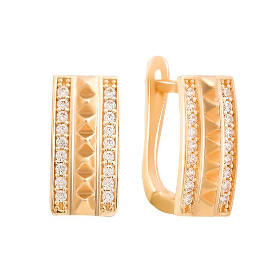 Серебряные серьги с фианитами 0.36ct