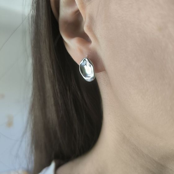 Серебряные серьги без камней