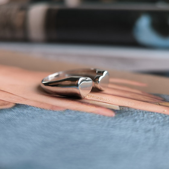 Серебряное кольцо без камней