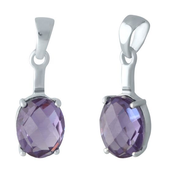 Серебряная подвеска с александритом 3.27ct