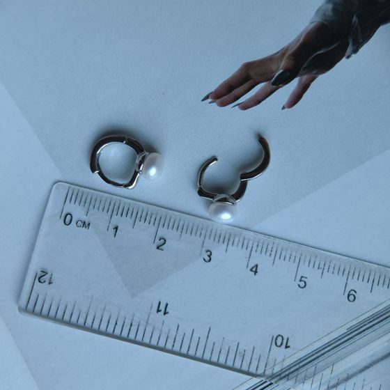 Серебряные серьги с жемчугом Серебряные серьги с жемчугом