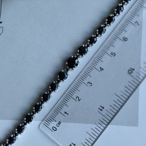 Серебряный браслет с сапфиром 9.34ct