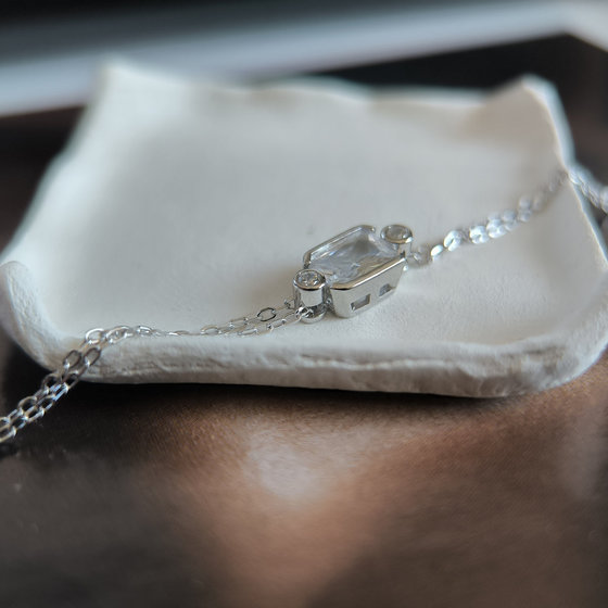 Серебряный браслет с фианитами