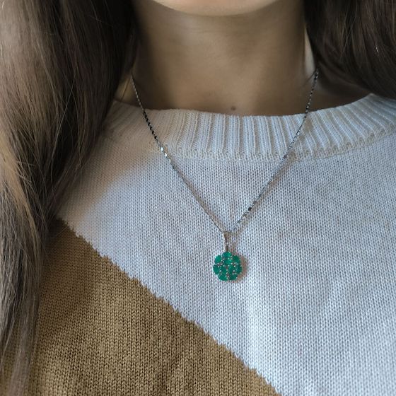 Серебряная подвеска с агатом 1.937ct