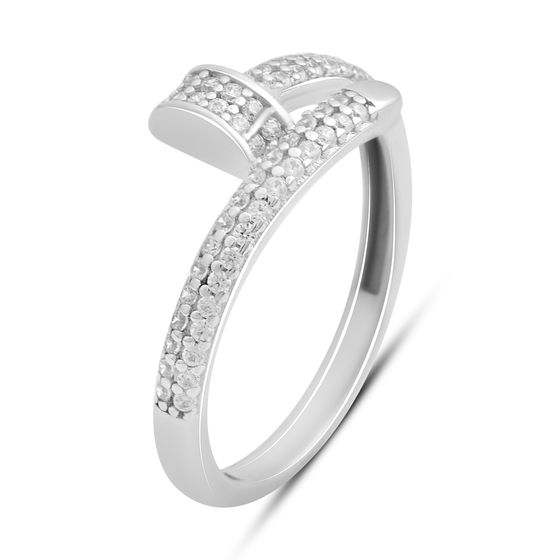 Серебряное кольцо с фианитами 0.62ct