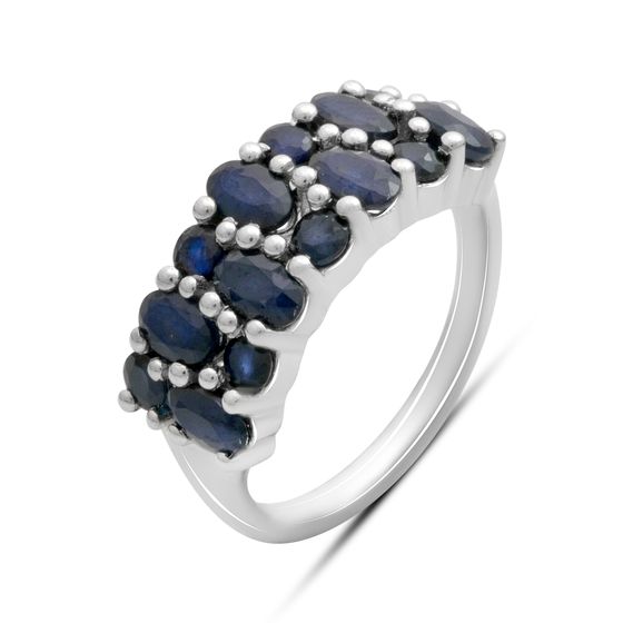 Серебряное кольцо с сапфиром 3.267ct