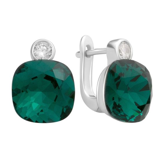 Серебряные серьги с фианитами