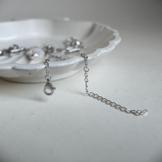 Серебряное колье с жемчугом барочным Серебряное колье с жемчугом барочным