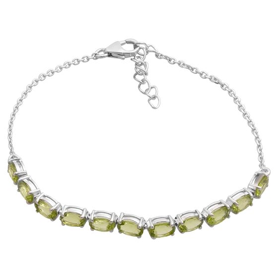 Серебряный браслет с хризолітом