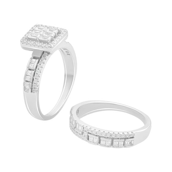 Серебряное кольцо с фианитами