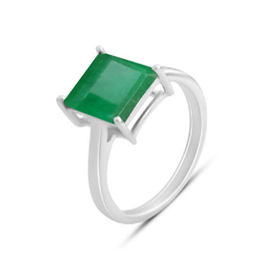 Серебряное кольцо с изумрудом 2.053ct