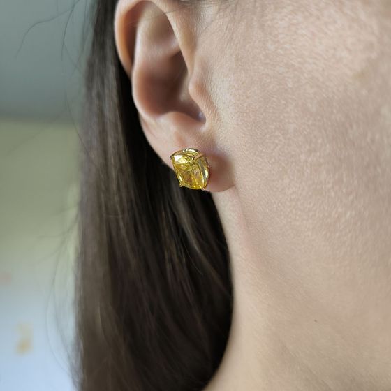 Серебряные серьги с фианитами