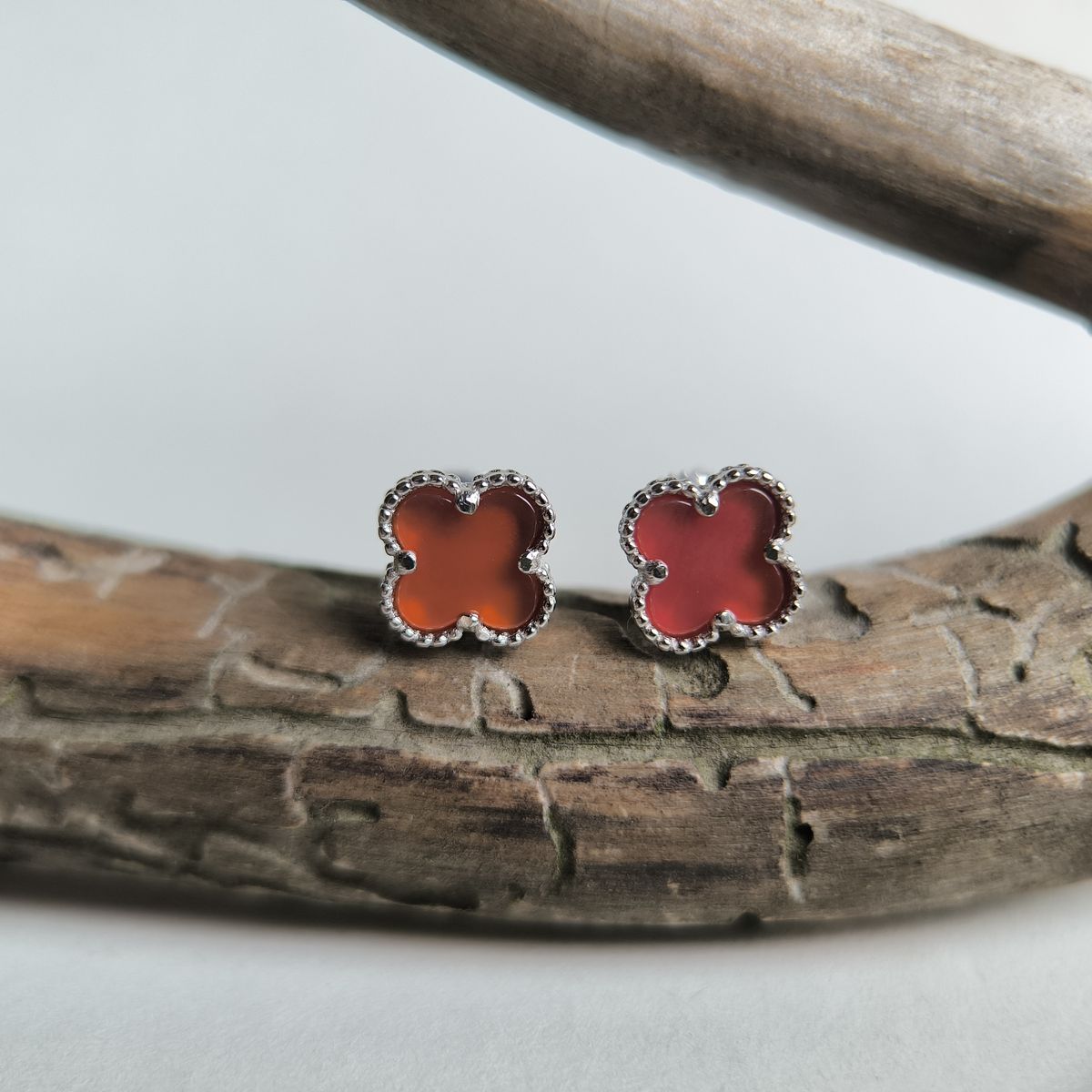 Серебряные серьги с агатом