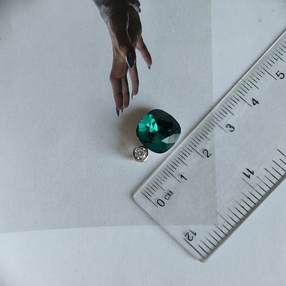 Серебряная подвеска с фианитами