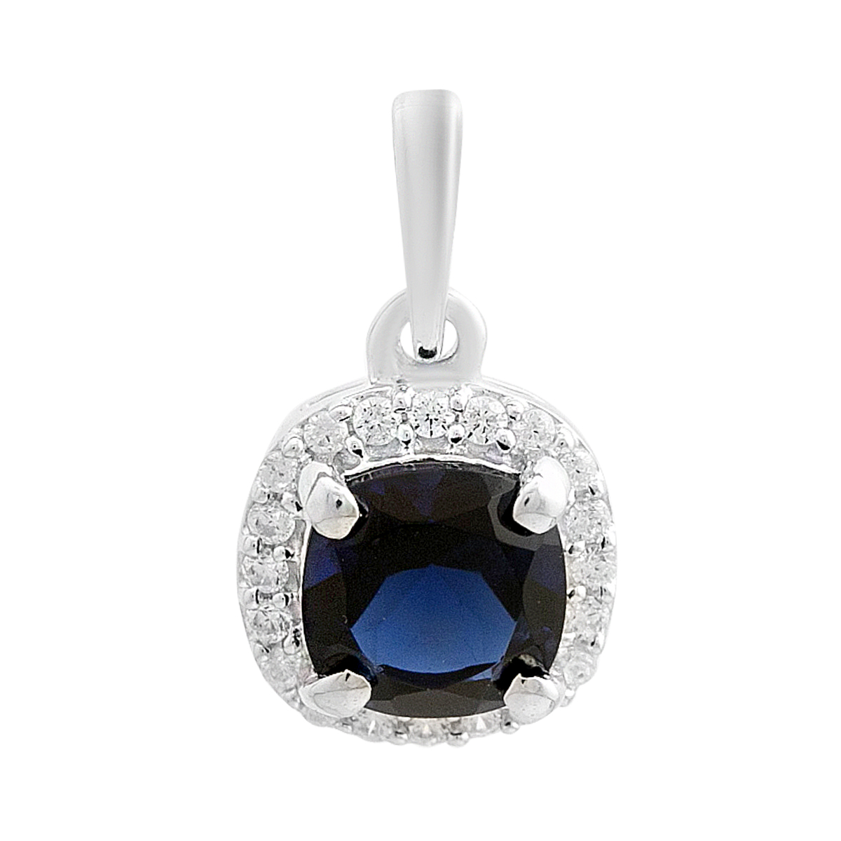 Серебряная подвеска с сапфиром nano 1.099ct