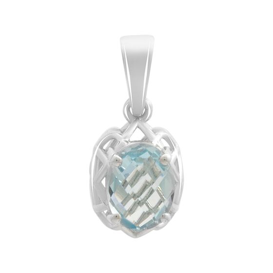 Серебряная подвеска с топазом 1.467ct