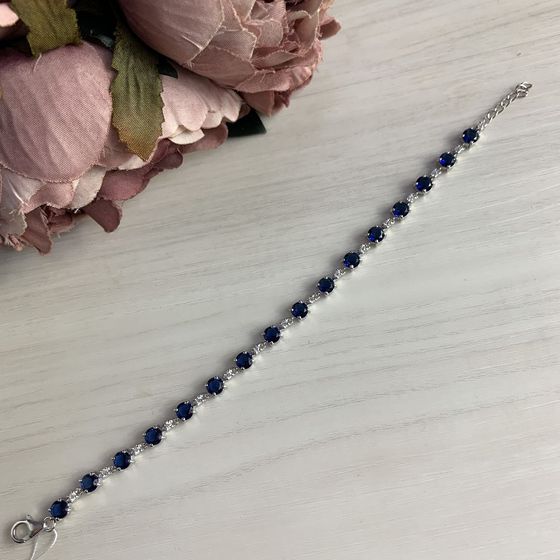 Серебряный браслет с сапфиром nano Серебряный браслет с сапфиром nano