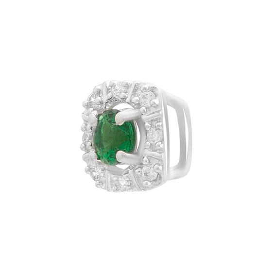 Серебряная подвеска с изумрудом nano 0.312ct