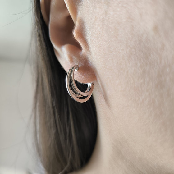 Серебряные серьги без камней