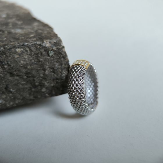 Серебряное кольцо с фианитами