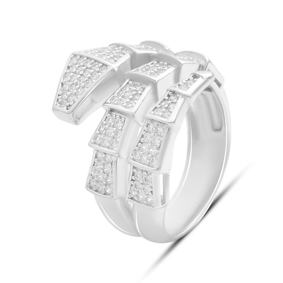 Серебряное кольцо с фианитами