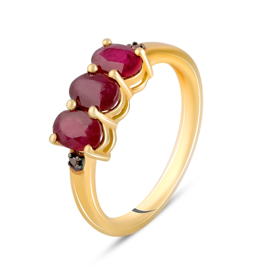 Серебряное кольцо с рубином nano