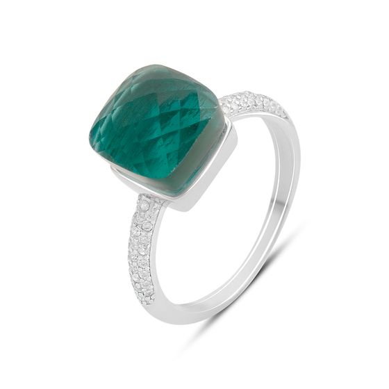 Серебряное кольцо с фианитами