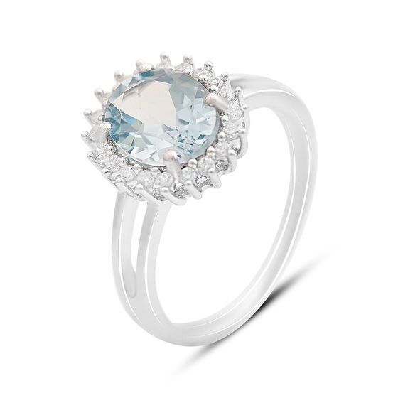 Серебряное кольцо с топазом 3.265ct