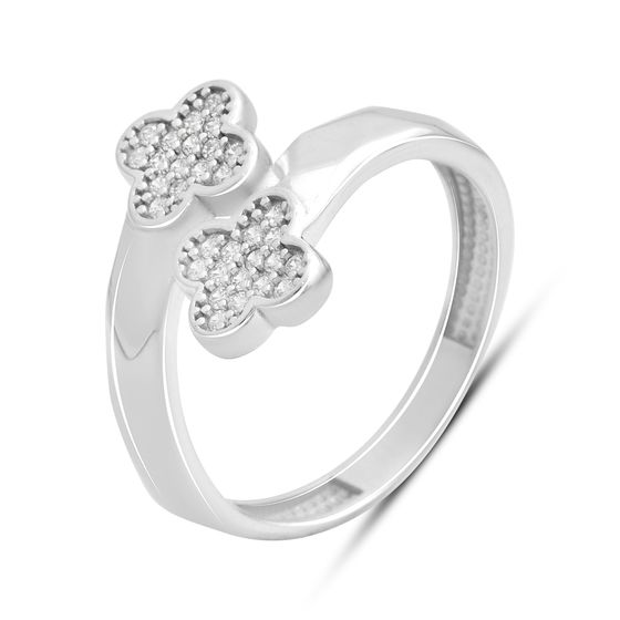 Серебряное кольцо с фианитами 0.32ct