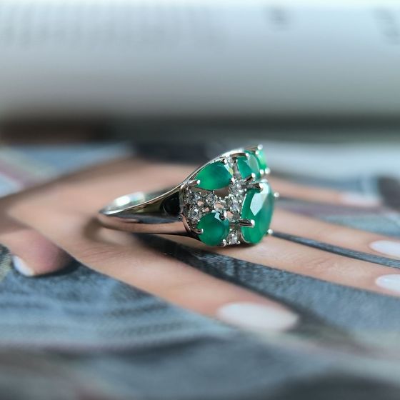 Серебряное кольцо с агатом 2.793ct
