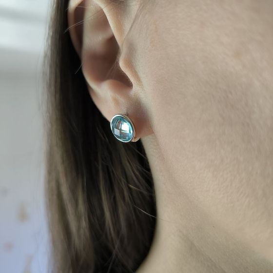 Серебряные серьги с фианитами