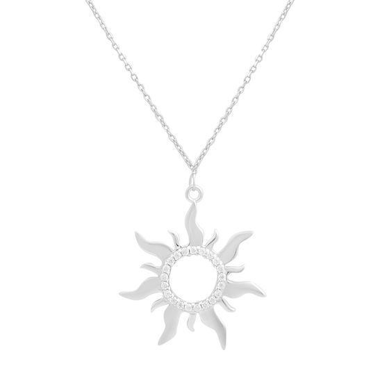 Золотое колье с фианитами 0.22ct