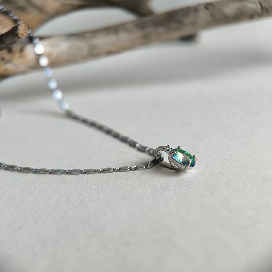 Серебряная подвеска с мистик топазом 0.582ct